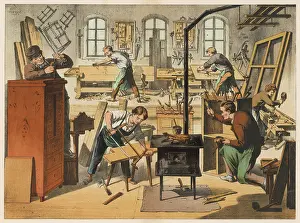 Joiner: Workshop of a carpenter and joiner