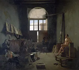 1814: The Workshop of David Artist: Leon Mathieu Cochereau