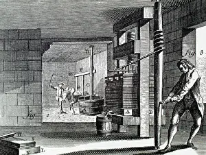 Jean Baptiste: Workshop dedicated to handcrafting the paperboard. 18th cent