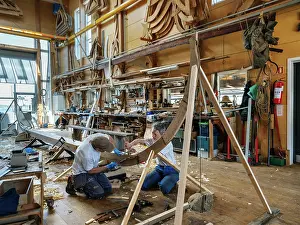 Roskilde: Workshop, Viking Ship Museum, Roskilde, Denmark