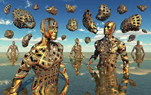 Anthropomorphic: A world dominated by AI humanoid men