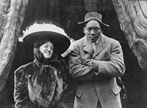 Playfully: World Heavyweight Champion boxer Jack Johnson ?