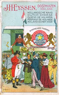 Personifications: The whole world isordering Dutch Cheese! Advertising card
