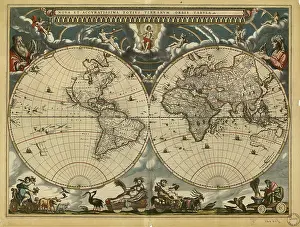 Hemisphere: World Map, 17th Century