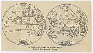 Halves: WORLD MAP/BEHAIM 1492