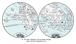 Halves: WORLD MAP/BEHAIM 1492