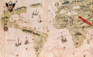Exaggerated: World Map with Red Sea 1526