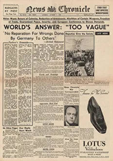 Snub: World powers snub Hitler's peace plan