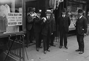 Lcgr0113: World War 1. American men display their draft