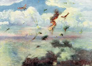 Shot Down: World War 1: Battle of Verdun. A German observation