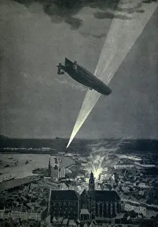 Lcgr0113: World War 1. First use of a German Zeppelin to
