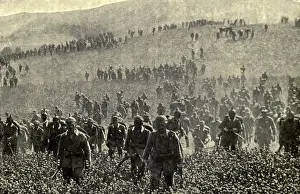 Lcgr0113: World War 1. German infantry advancing during