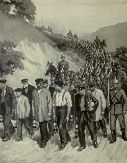 Lcgr0113: World War 1. Germans using Belgian civilians as