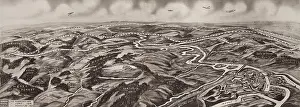 Rested: World War 1 Map of the Verdun Battlefield. 1917