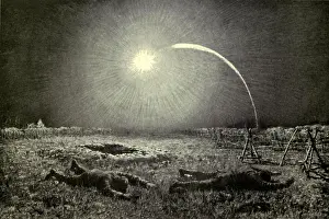 Intervals: World War 1. Both sides launched flares between