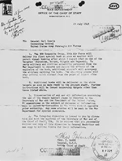 Authorization: World War 2 letter received from General Thomas