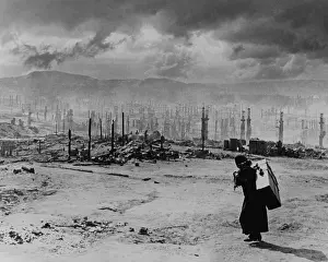 Khaldei: World War 2, Ruins of Murmansk in 1942. Soviet