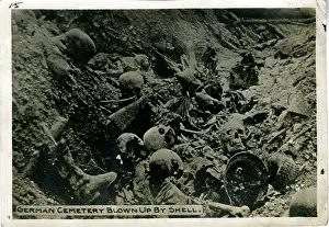 Blown: World War One German Soldiers Cemetery Blown up by Shell