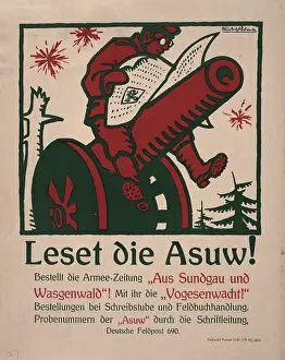 Eberle: World War I, German poster shows a smiling ?