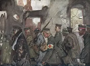 Watercolors: World War I. German prisoners