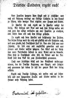 Capitulate: World War I - German soldiers, capitulate!