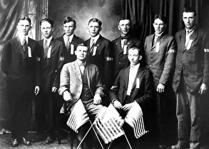 Draftees: World War I Nebraska draftees before reporting