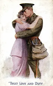 Saying: World War I postcard of 1914, showing British