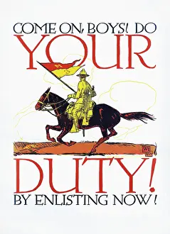 Recruiting: A World War I recruiting and enlistment poster
