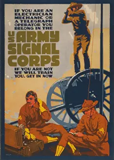 Electricians: World War I recruiting poster for electricians, ?