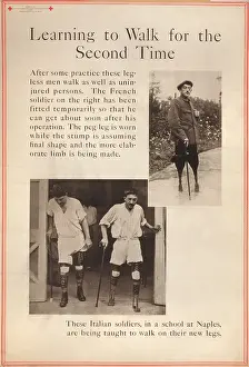 Photomechanical: World War I, Red Cross Poster showing two ?