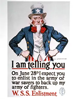Flagg: World War I War Savings Poster