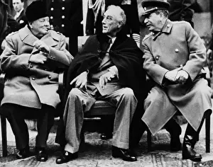 World War II. From left: British Prime ?