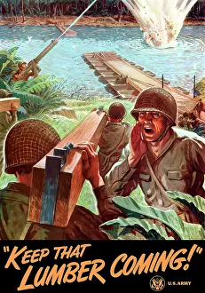 Old Fashion: World War II poster of Army Engineers building