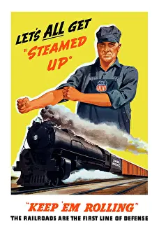 Sleeve: World War II poster of an engineer rolling