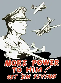 Midair: World War II poster of General Douglas MacArthur