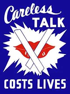 Lips: World War II poster of a pair of big red lips