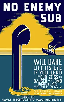 Periscope: World War II poster of a periscope rising