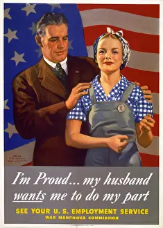 Manpower: World War II, Poster showing a husband in ?