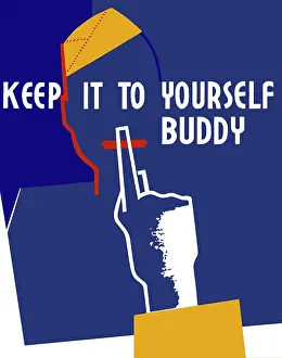 Advice: World War II poster showing the silhouette
