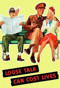 Casual: World War II poster of a soldier talking to