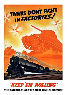 Advice: World War II poster of tanks rolling into