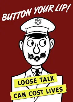 Advice: World War II propaganda poster of a cartoon
