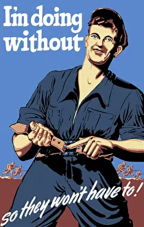 Fastening: World War II propaganda poster featuring a
