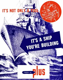 Builder: World War II propaganda poster featuring a