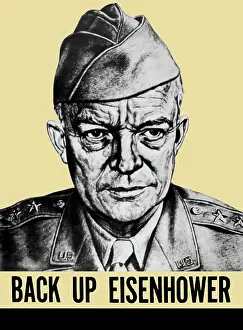 Eisenhower: World War II propaganda poster featuring General