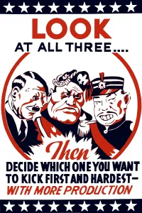 Tojo: World War II propaganda poster featuring Hitler