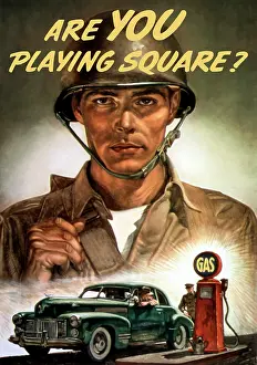 Advice: World War II propaganda poster of a soldier