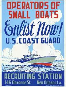 Circa Images: World War II - recruitment - U.S. Coast Guard - war poster