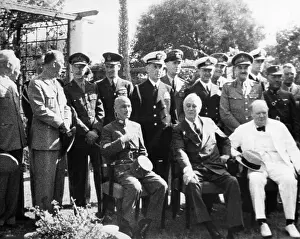 Leahy: World War II. Seated, from left: Chiang ?