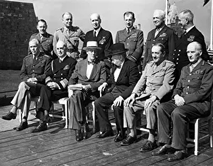 Leahy: World War II. Seated, from left: George ?